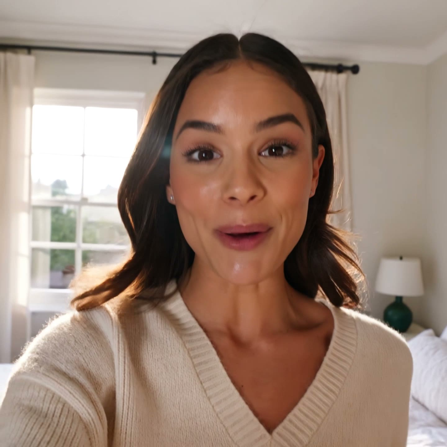 AI-generated UGC bedroom scene for a wellness brand